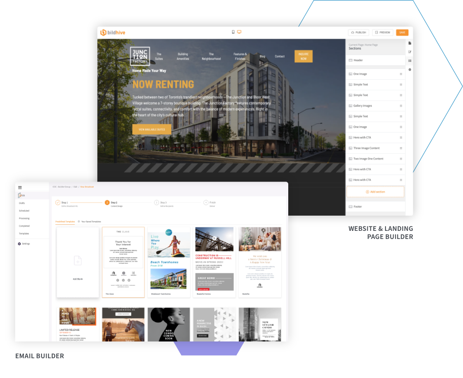 Website, Touch Screen & Email Builder